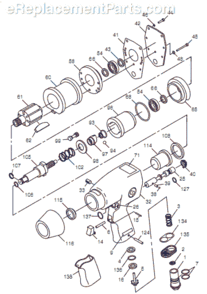 Page A Diagram and Parts List for CP772H-6 T024757 Chicago Pneumatic Wrench